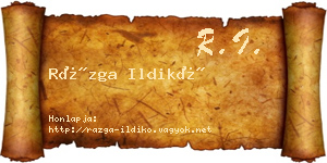 Rázga Ildikó névjegykártya